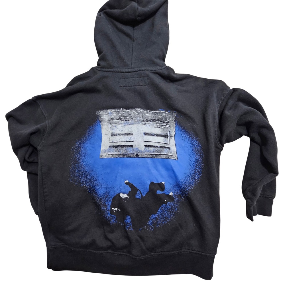 H&M Billie Eilish Hoodie Size S Black Graphic Sweatshirt Music Merch